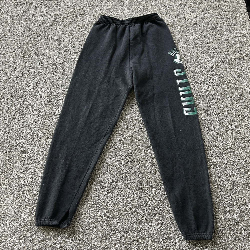Vintage 90s Dallas Stars Pants Boys 16 Black NHL Hockey Fleece Sweatpants USA